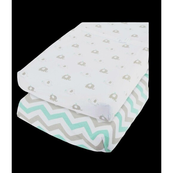 Cuddly Cubs Changing Pad Fitted Covers - 2 Pack - Snuggly Soft Plush Cotton - Picture 8 of 12